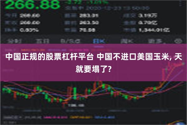 中国正规的股票杠杆平台 中国不进口美国玉米, 天就要塌了?